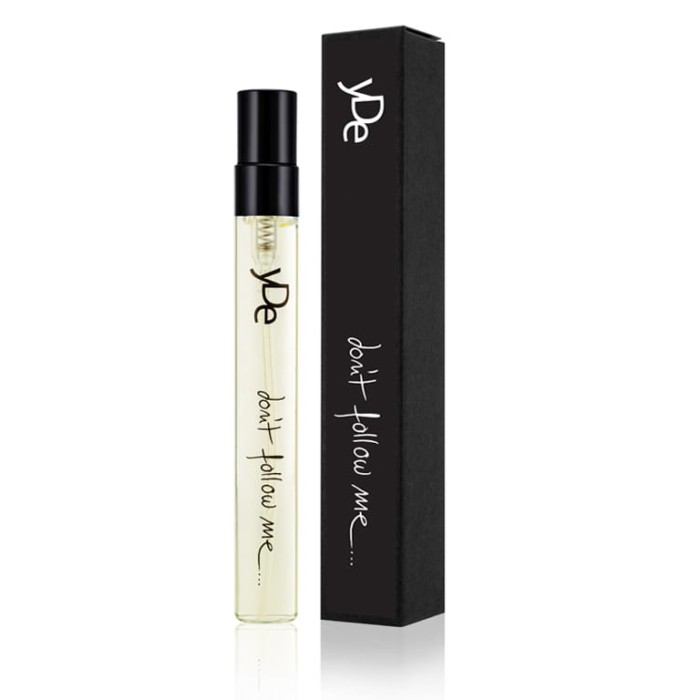 Naturalne niszowe perfumy yDe Don't follow me 10ml w szklanej buteleczce.